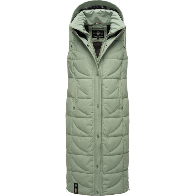 Navahoo dames gewatteerd vest Brezelchen – Lang & Warm