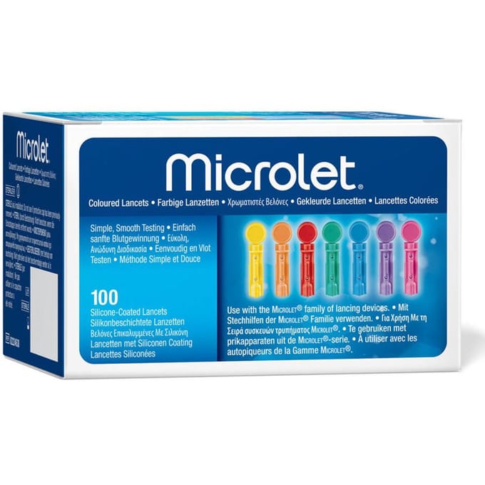 Ascencia Microlet Lancetten Ster Gekleurd 100