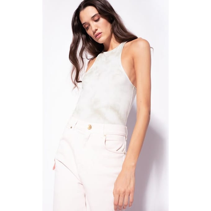 PINKO Beatriz Body Jersey Stretch Ma Silver Cloud Taglia: L | Body Outlet | Donna | Grigio