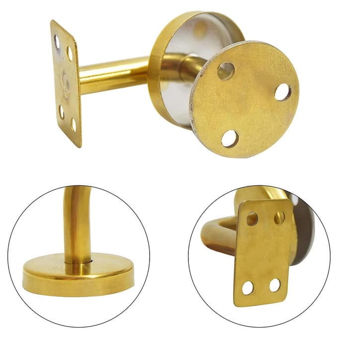 1 stuks Gouden Leuning Leuningsteun RVS Trapleuning Beugel Balustrade Wandmontage Meubelbeslag Accessoires