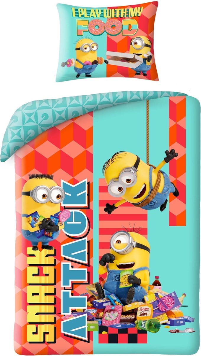 Minions Dekbedovertrek Snack Attack - 140 x 200 cm - polyester