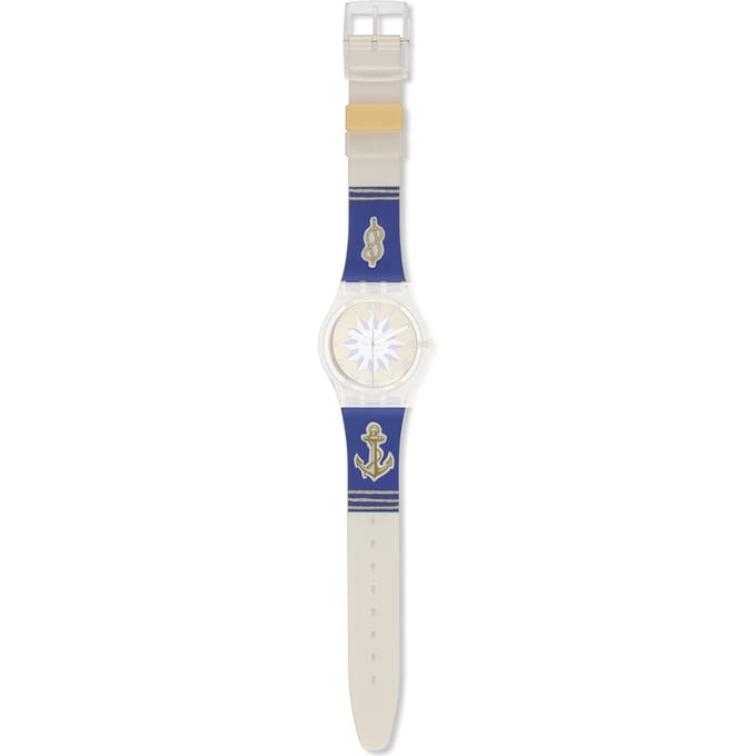 Swatch Plastic - Originals Medium (34mm) /Access/Solar/Musicall/Stop - G/SK/SL/SR/SS/SO28 AGK140 GK140 Blue Anchorage Horlogeband