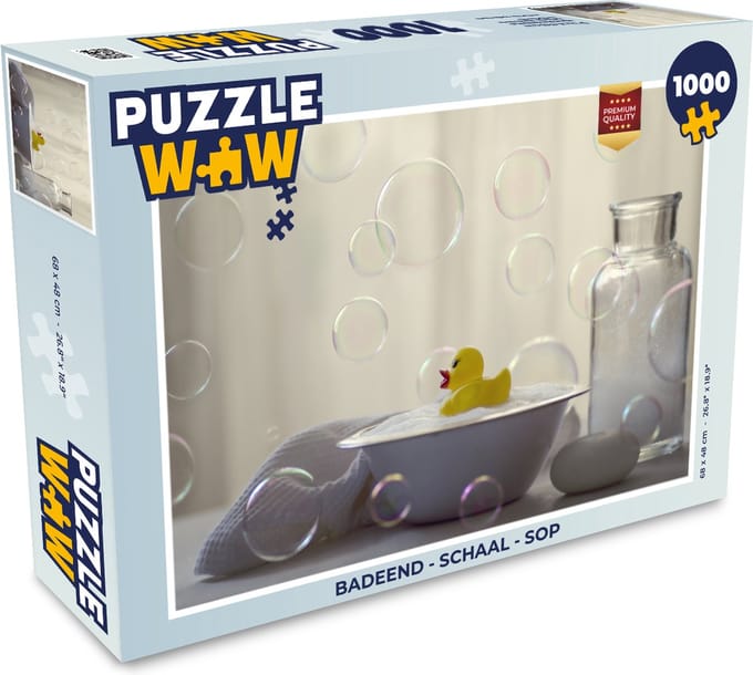 Puzzel Badeend - Schaal - Sop - Legpuzzel - Puzzel 1000 stukjes volwassenen
