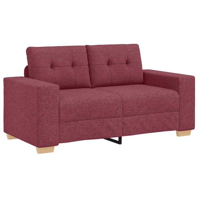 vidaXL - Loveseat - Bank - Wijnrood - 160x77x82 - cm - Stof