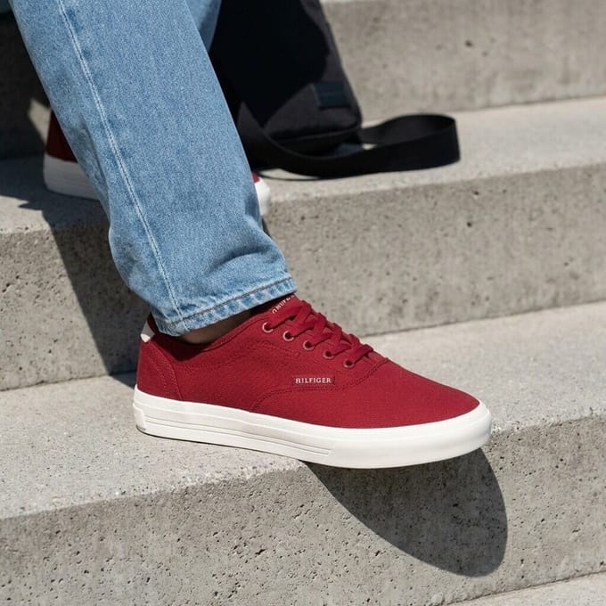 Tommy Hilfiger Tommy Hilfiger Vulc Cup CVS Sneakers rood Textiel