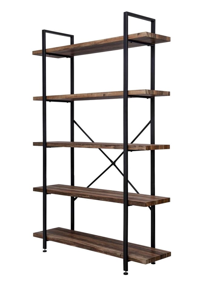 VDD Wandkast  - industrieel - metaal/hout - zwart 29,5x105x177,5