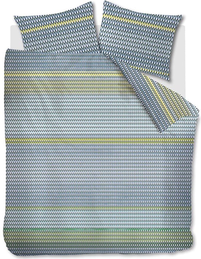 Kardol Rhythm Dekbedovertrek - Blauw Groen - 260 x 200/220 cm + 2x 60 x 70 cm