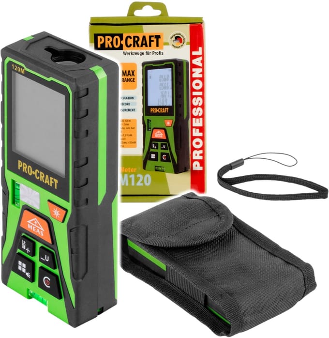 Procraft PLDM120 laser afstandsmeter 120 m + tas