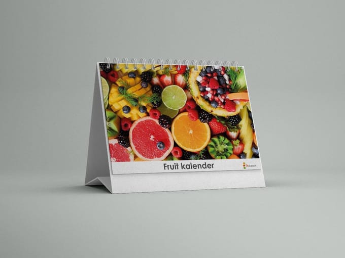 Fruit Bureau-verjaardagskalender | Fruit bureaukalender |Bureaukalender 20x12.5 cm