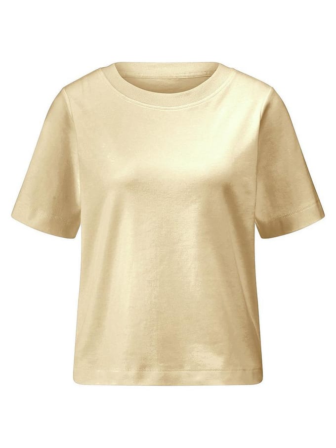 Shirt ronde hals Van Peter Hahn beige