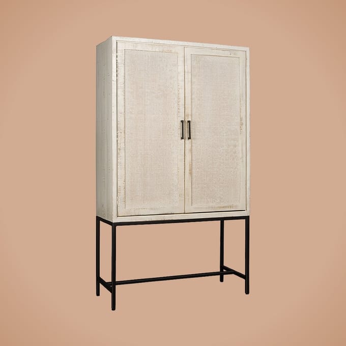 RENEW Carini Cabinet white 2 drs. 110x45x190