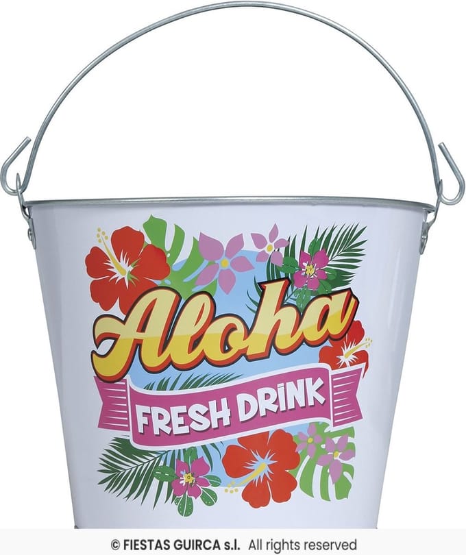 Metalen Emmer Hawaii Aloha (19x23cm)