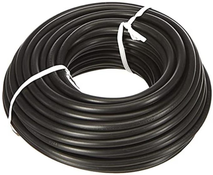 H05VV-F Stroomkabel 2x1 mm - 20 meter - Zwart