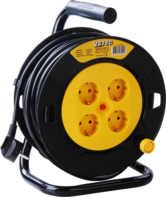 Vetec 47.410.50 Kabelhaspel - 50m - H05VV-F - 3 x 1.5 mm²