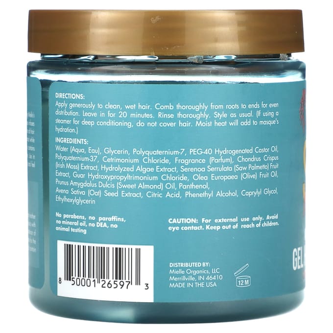 Anti-uitval Gel Haarmasker, Zeewier Blend, 235ml(8oz) beige