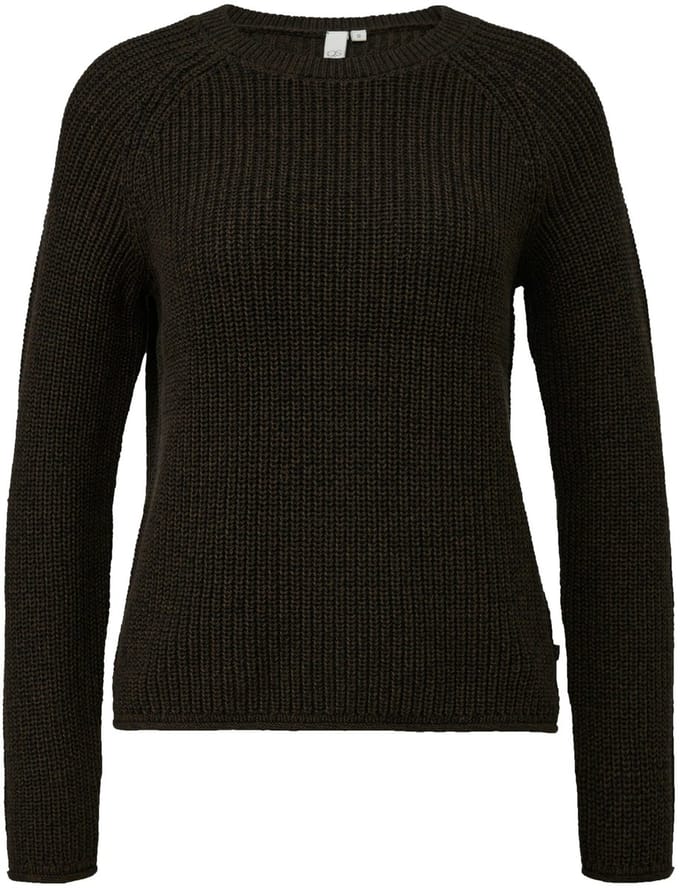Q/S designed by - Dames pull - Maat S - Vrouwen - ZWART - katoen