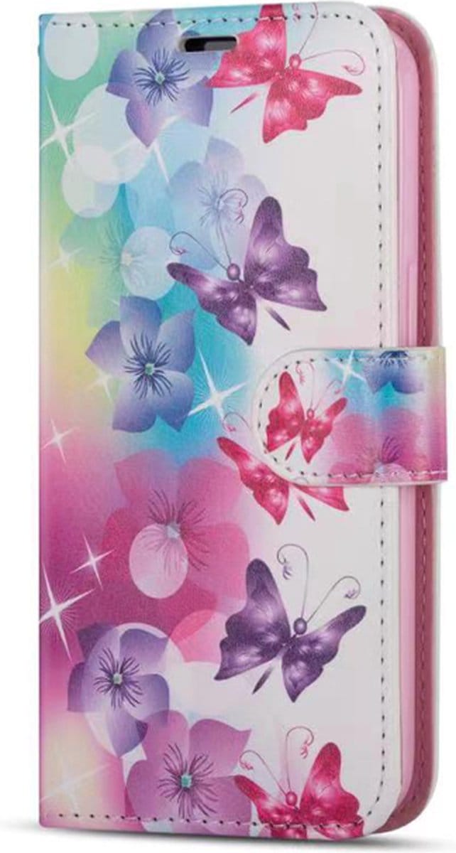 Rico Vitello Print Wallet case Geschikt voor Apple iPhone 13 pro max/book case hoesje (4) + gratis screenprotector