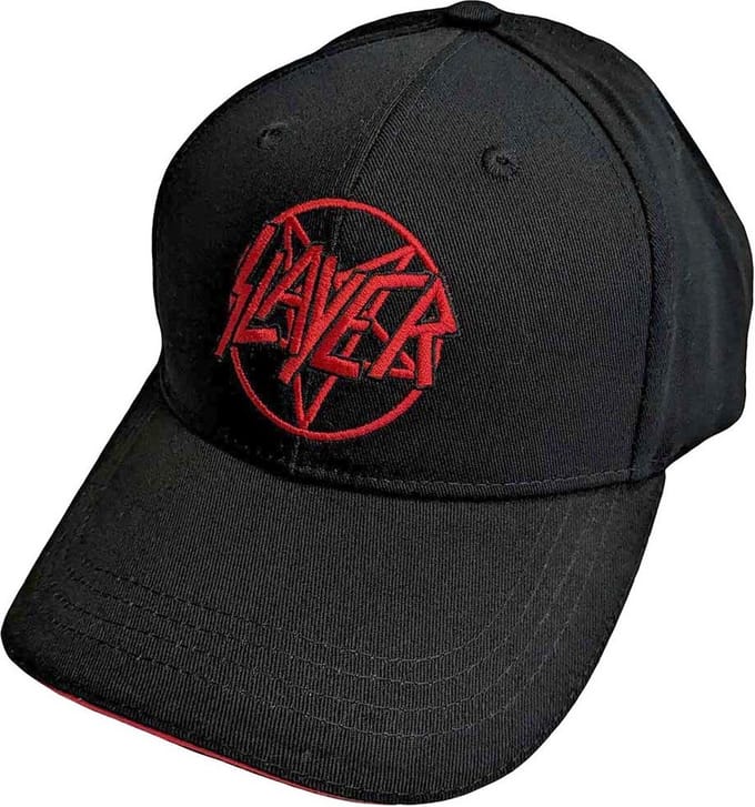 Slayer - Pentagram Logo Baseball pet - Zwart