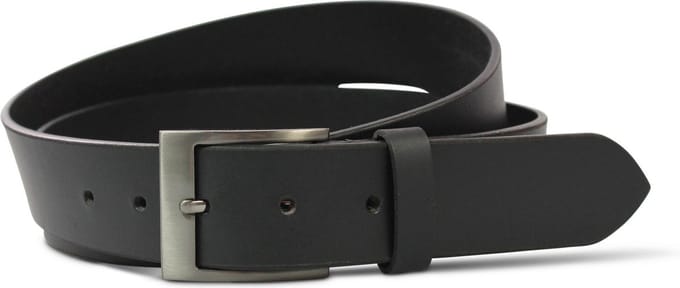 Safekeepers glad leren riem - Zwart - 4 cm - Rundleder