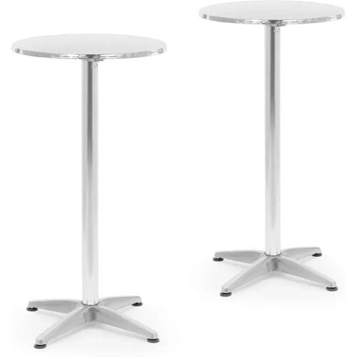 Bartafel - set van 2 - ECO - Ø 60 cm - opklapbaar - in hoogte verstelbaar - Royal Catering