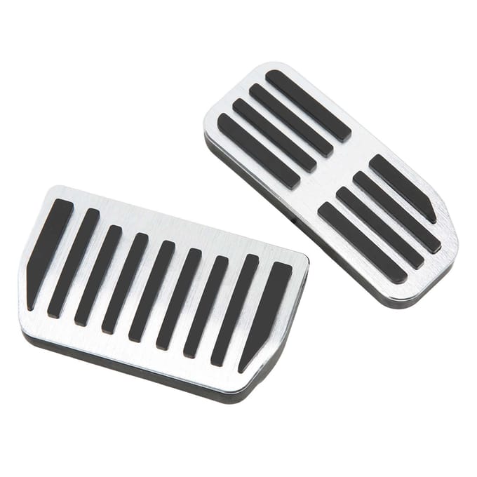 Rem Gaspedaal Set Antislip Aluminiumlegering Vervanging voor Jaguar F E I PACE XE XF white