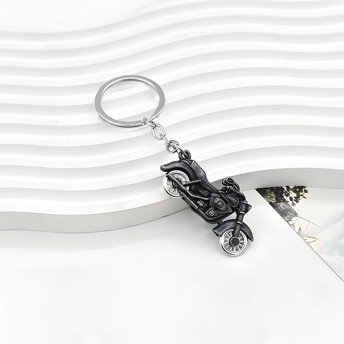 Legering Motorfiets Hanger Sleutelhanger Voor Mannen, Creatieve Motorfiets Sleutelhanger gray