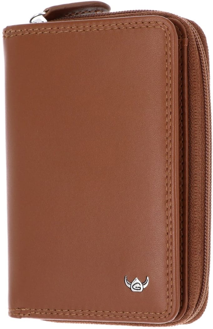 Golden Head Leren portemonnee Polo RFID Protect RV-Börse 3317 Cognac bruine