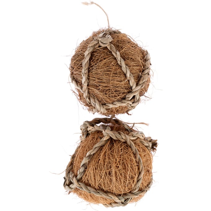 TIAKI Coco Fibre Ball set van 2 Ø6cm klein dier