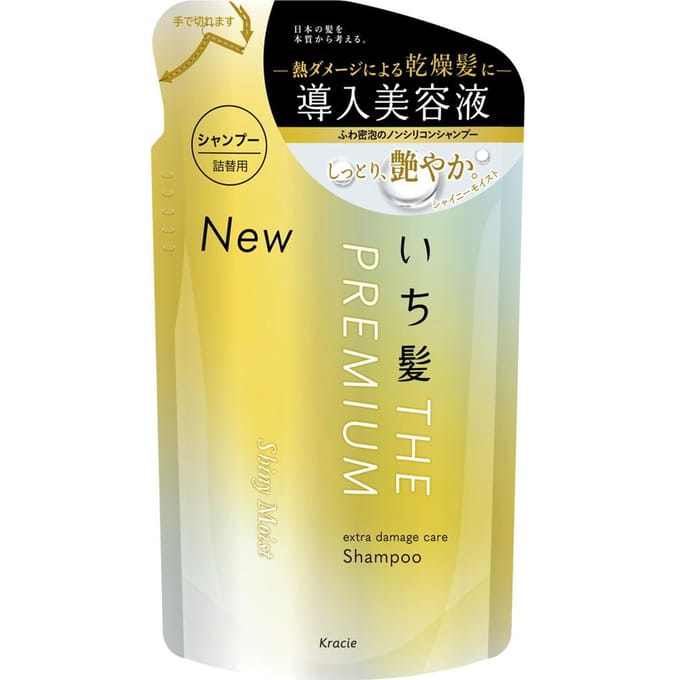 Kracie - Ichikami The Premium Extra Damage Care Shampoo Shiny Moist - 340ml Refill