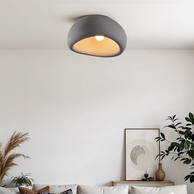 LumenXL - Wabi Sabi plafondlamp - Stone Craft - Steeneffect - Grijs