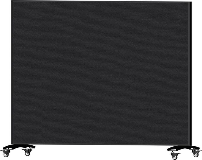 IVOL Mobiele Scheidingswand 160x120 cm - Akoestisch paneel - Whiteboard - Zwart