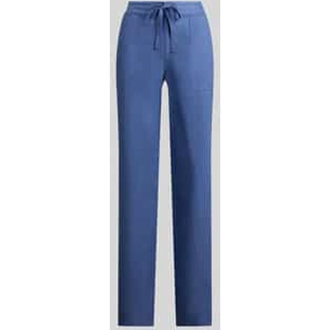 regular fit wijdte broek van puur linnen