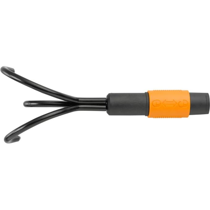Fiskars Quikfit Krabber - Koolstofstaal Tuingereedschap - Voor het Bewerken en Beluchten van Bloembedden