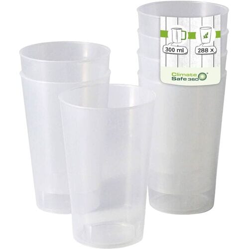 GGM Gastro (288 Stück) Mehrwegbecher - 300ml - Ø 77mm - Transparent