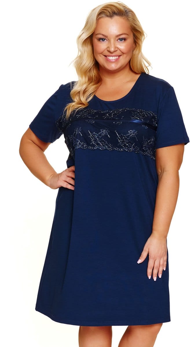 Doctor Nap Dames Nachthemd Viscose Plus Size Navy TB.7329 40 / L