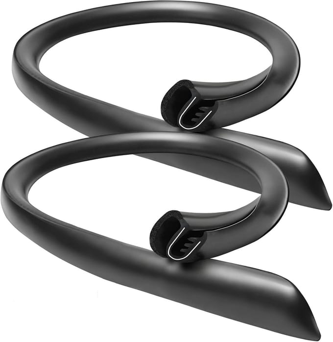 2 stuks auto afdichtstrip B-stijl - EPDM - 80 cm - zwart