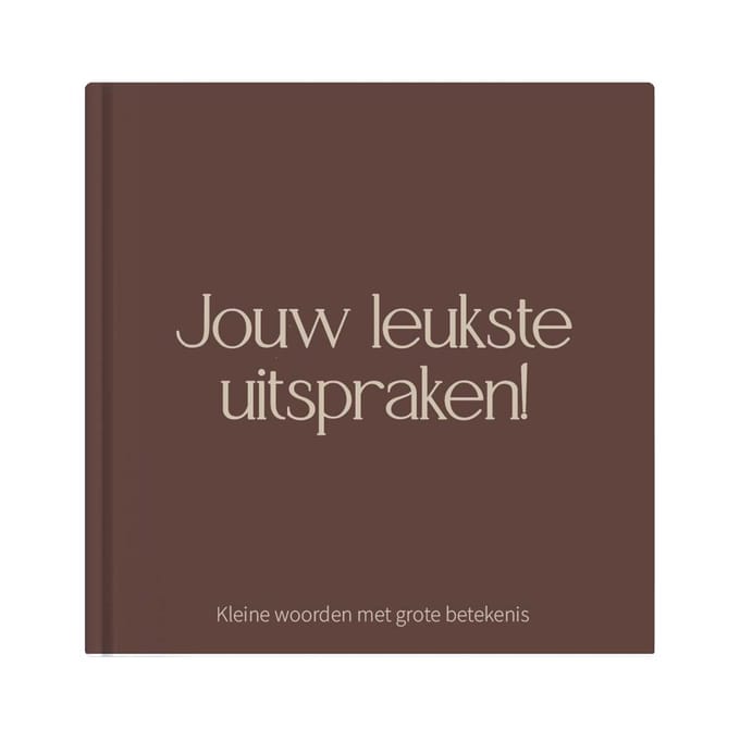 Writemoments Uitsprakenboekje - Jouw leukste uitspraken - Bruin