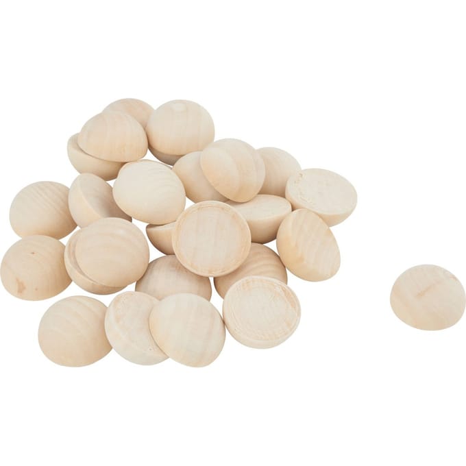 VBS Houten halve bollen, "Ø 30 mm", 25 stuks