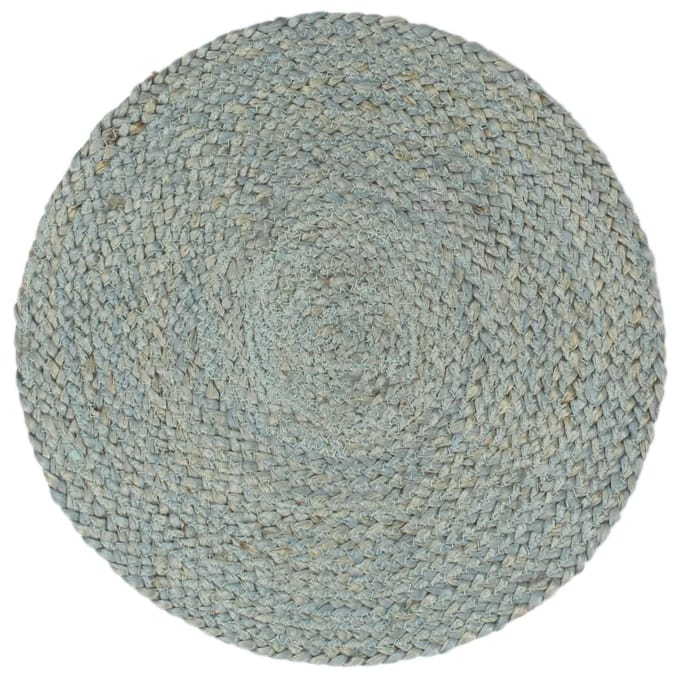 vidaXL Placemats 4 st rond 38 cm jute olijfgroen