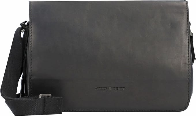 Greenburry Pure Black Schoudertas Leer 25 cm - Jongens - black