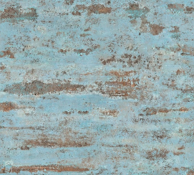 ROEST EN BETONLOOK BEHANG | industrieel - Blauw Bruin Oranje - A.S. Création Elements 2