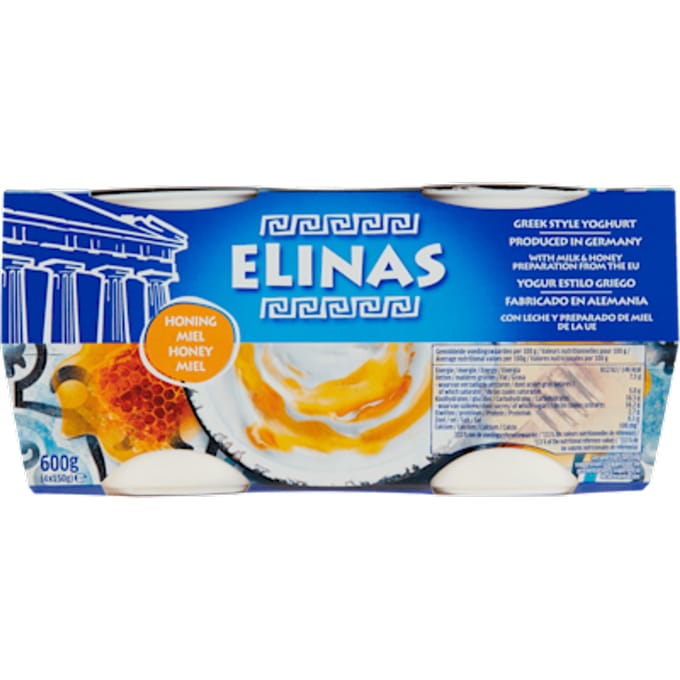 Griekse stijl yoghurt honing 4-pack