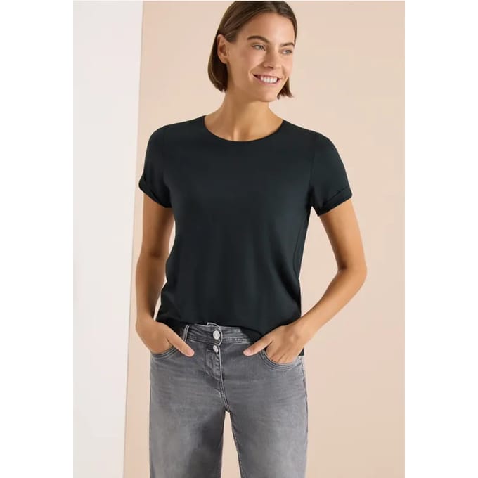 Basic Shirt met ronde hals