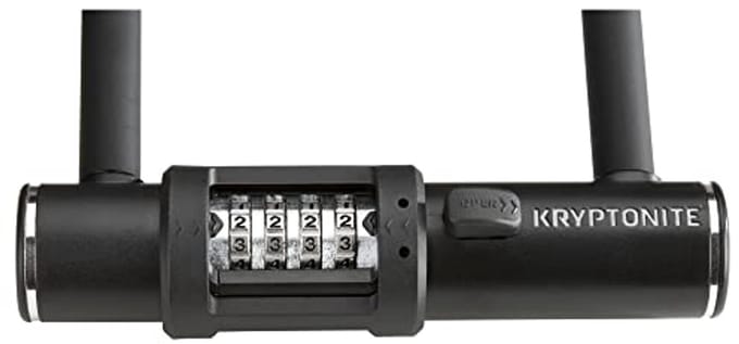 Combinatie U Fietsslot 4" x 8" - Zwart met 4-cijferige Code