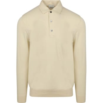 Profuomo Longsleeve Poloshirt Luxury Basic Off White - Maat XXL - Heren - Pullover