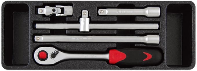 ratelset - 1/2 aansluiting - 5 delig - ratelgereedschap - ratel en accessoires - seneca