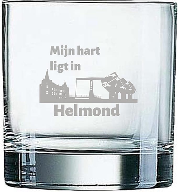 Gegraveerde Whiskeyglas 38cl Helmond