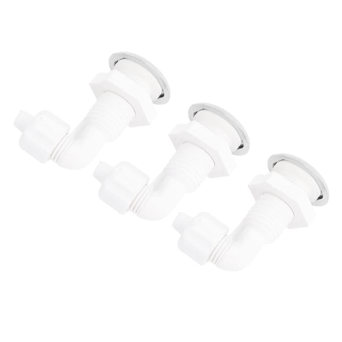 3 STUKS Hot Tub Draaiende Boog Luchtbelmondstuk Robuust PVC Hot Tub Luchtjet Massage Badkuip Mondstuk voor white
