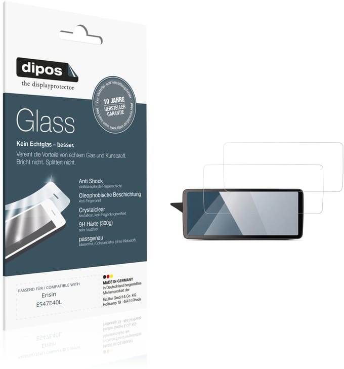dipos – 2x Pantserfolie geschikt voor Erisin ES47E40L | 9H Screenprotector