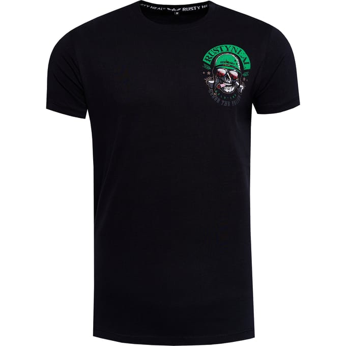 Ronde hals biker T-shirt